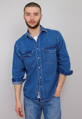 VINTAGE 90S BLUE DENIM SHIRT