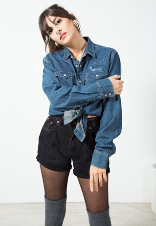 VINTAGE LEVI'S DENIM OVERSIZED SHIRT / S5343