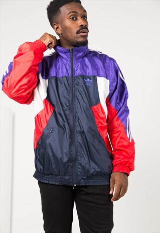 VINTAGE 80S USA ADIDAS SHELL SPORT JACKET / S1086