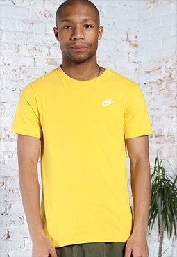 Vintage Nike Embroidered Logo T-Shirt Yellow