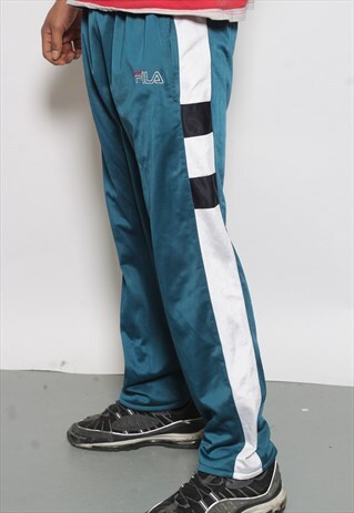 VINTAGE FILA LOGO TRACK BOTTOMS