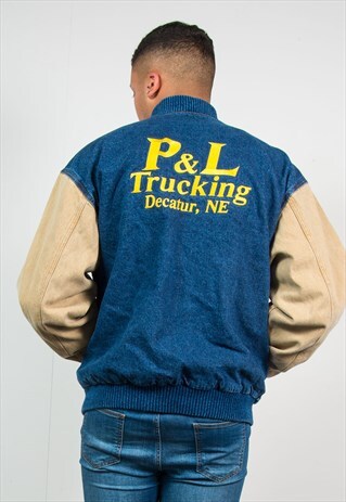90'S DENIM BOMBER USA JACKET