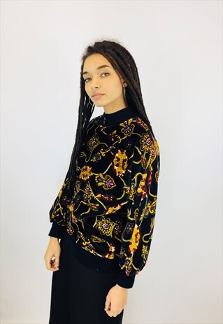 VINTAGE 80S VELVET CHAIN SWEATSHIRT