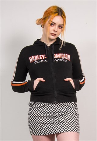 HARLEY-DAVIDSON VINTAGE 90'S BLACK TRACKSUIT JACKET