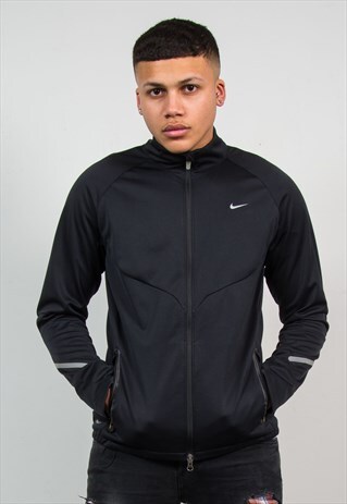 NIKE BLACK TRACKSUIT JACKET TOP