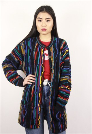 VINTAGE COOGI PATTERNED CARDIGAN
