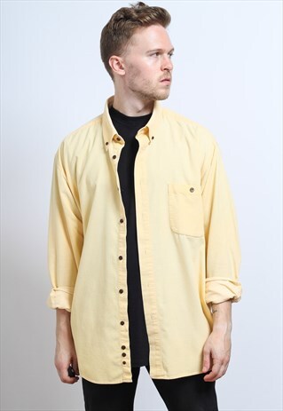 VINTAGE CORDUROY CORD SHIRT ORANGE