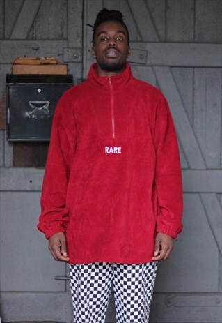RED OVERSIZED RARE FLEECE