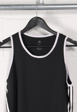 Vintage Adidas Vest in Black Sports Top XL
