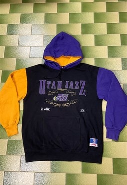 Vintage 90s NBA Utah Jazz Hoodie Sweatshirt Pullover