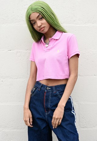 RALPH LAUREN REWORKED CROPPED POLO