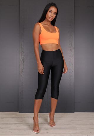 AYM NEON CROP TOP IN NEON ORANGE