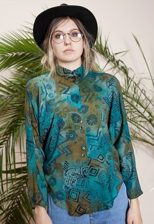 WOMEN'S VINTAGE FLORAL BLOUSE FROM THE 90S