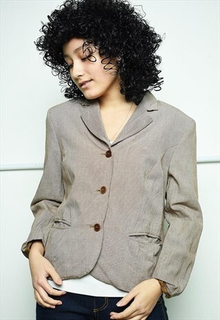 VINTAGE 40S SISLEY DOGTOOTH PATTERN CLASSY JACKET BLAZER