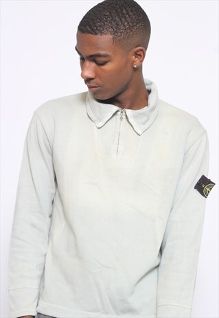 VINTAGE STONE ISLAND 1/4 ZIP SWEATSHIRT