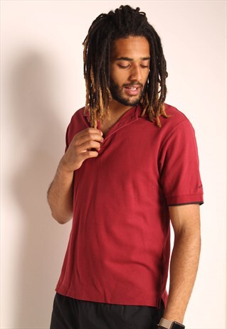 VINTAGE NIKE POLO SHIRT TOP RED