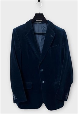 Vintage Velvet Blazer Maculette Navy Blue Jacket