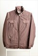 Vintage Chanel Boutique Light Shell Jacket Brown
