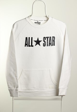 Vintage All Star Crewneck White Unisex Sweatshirt Size M