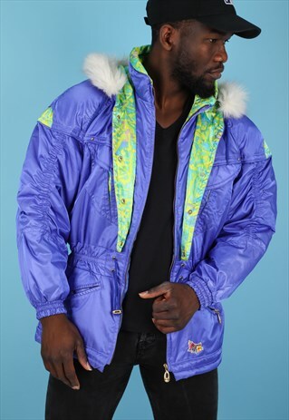 VINTAGE MULTICOLOURED PADDED JACKET NJ395