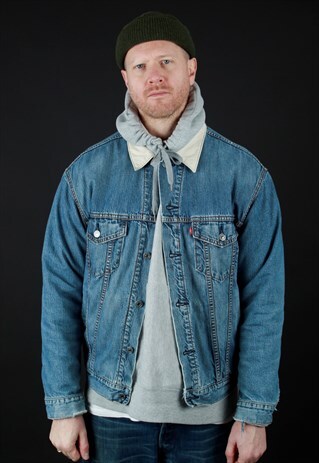 90S LEVI'S BLANKET LINED DENIM TRUCKER JACKET