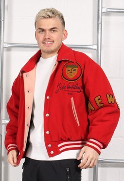 Vintage JC de Castelbajac Bomber Jacket in Red Medium