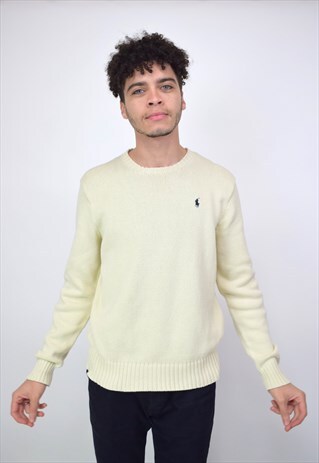 VINTAGE 90'S RALPH LAUREN CREAM JUMPER