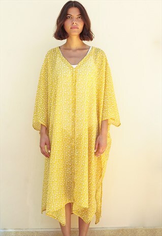 STARS PRINT BUTTON THROUGH KAFTAN