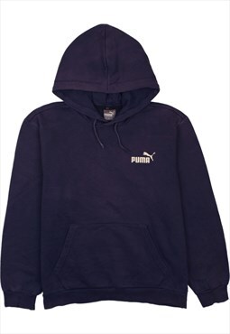 Vintage 90's Puma Hoodie Drawstring Pockets Pullover Navy