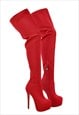 ROUND TOE STILETTO PLATFORM OVER THE KNEE BOOTS