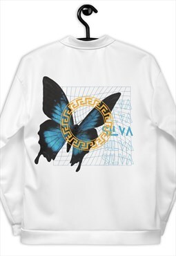 Light bomber jacket ( blue triangle butterfly)