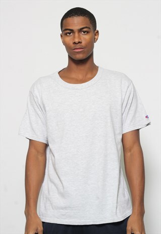 VINTAGE CHAMPION T-SHIRT LOGO GREY