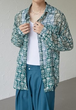 Men's Floral sheer high-quality shirt SS2022 VOL.5