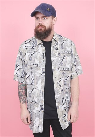 VINTAGE CRAZY PATTERNED SHIRT /R12469