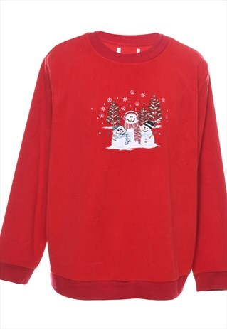 VINTAGE BEYOND RETRO SNOWMAN CHRISTMAS SWEATSHIRT - XL