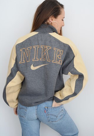 80'S NIKE 1/4 ZIP VINTAGE SWEATSHIRT/JUMPER