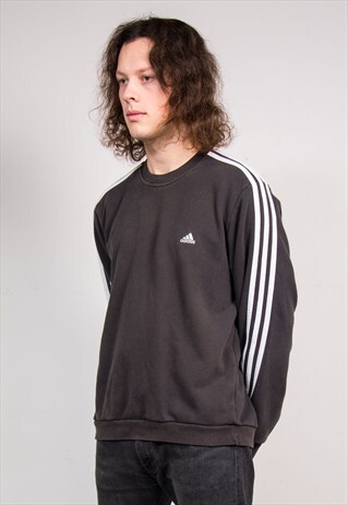VINTAGE 90'S BLACK ADIDAS SWEATSHIRT JUMPER