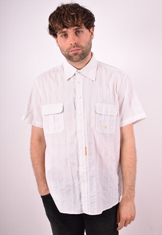 JC DE CASTELBAJAC MENS VINTAGE SHIRT XXL WHITE STRIPES 90S