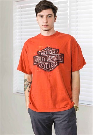 VINTAGE HARLEY-DAVIDSON T-SHIRT LOGO 90S XL 9.4