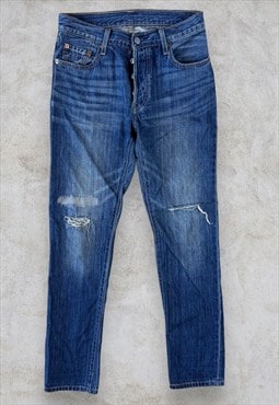 Levis 501 Jeans Blue Straight Leg Men's W28 L32