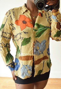 Vintage 90s Floral Blouse