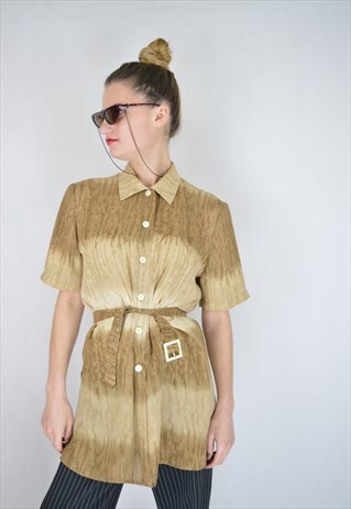 VINTAGE BROWN 80'S BLOUSE