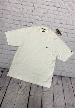 White High Neck Nike T-shirt Size M