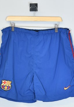 Vintage 2000's Nike Barcelona Shorts Blue Large