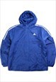 Vintage  Adidas Windbreaker Jacket Puffer Hooded Full Zip Up
