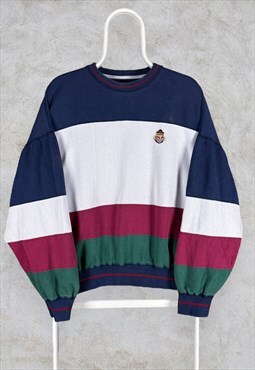 Vintage Chaps Ralph Lauren Sweatshirt Colour Block Mens