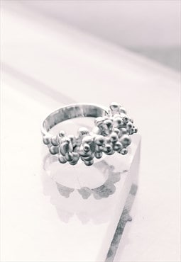 Particle Statement Silver Ring 