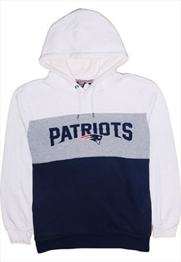 Vintage 90's NFL Hoodie Patriots Pullover Grey Large