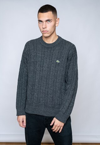 lacoste cable knit jumper