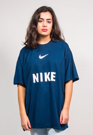 90'S VINTAGE NIKE NAVY BLUE OVERSIZE T-SHIRT